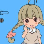 Image of a clever young girl plotting her escape in Mom Locked Me Home Game.