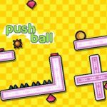 Image of a whimsical journey with Push Tiny Ball – navigate challenges, dodge spikes, and revel in physics-based hilarity in this captivating game.
