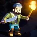 Image of a blocky 3D adventurer holding a torch to explore a dark environment.