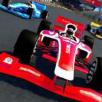 Image of a sleek, red Grand Nitro Formula car ready to race.