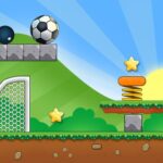 Image of a defiant soccer ball, poised to conquer the laws of physics in Gravity Football. Can you outsmart gravity and score?