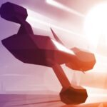 Image of a sleek spaceship rocketing towards a brilliant star, leaving a trail of fire in its wake. Get ready for a cosmic adventure in Spce Ship Race online!