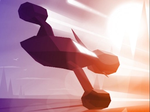 Image of a sleek spaceship rocketing towards a brilliant star, leaving a trail of fire in its wake. Get ready for a cosmic adventure in Spce Ship Race online!