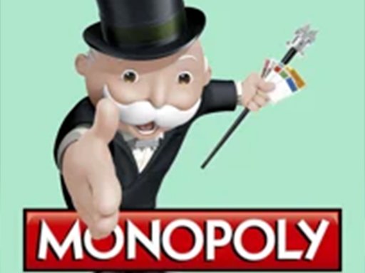 Image of the iconic Monopoly game featuring the classic mascot, Mr. Monopoly, extending a welcoming hand. The bold red "Monopoly" logo is displayed prominently below him, set against a light green background.