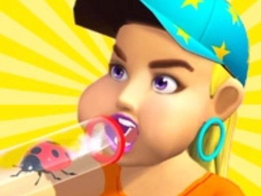 Image of a woman showcasing her lung power in Blow Kings Game.