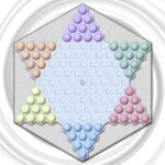 Image of a Chinese Checkers Master game: Engage in vibrant gameplay with colorful marbles on a hexagonal board. Strategy meets fun in this digital rendition!