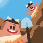 Image of a pixelated character poised for construction in the vibrant world of Idle Craft 3D.