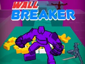 Image of a mighty purple powerhouse, poised to unleash destruction and shatter walls in the thrilling world of Wall Breaker 3D game.