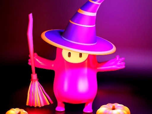 Fall Guys Halloween Puzzle Game Online