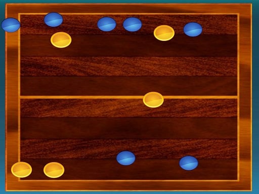 Vibrant gameplay on the virtual wooden board of Board Soccer 2023, showcasing thrilling soccer action.