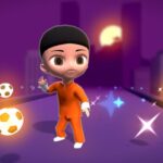 Image of a determined magician student immersed in training for Magic Soccer.