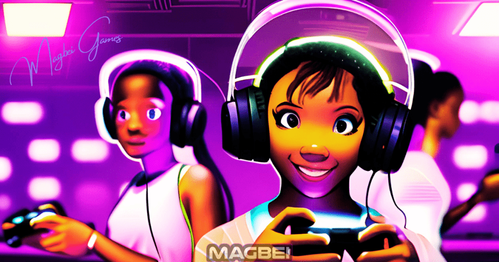 Image of a group of enthusiastic friends gathered around a computer screen, engrossed in a vibrant multiplayer game. Their faces lit up with excitement as they strategize and compete, embodying the essence of virtual camaraderie and the thrill of conquering digital realms together.