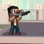 Image of a Rooftop Shooter poised for an intense rooftop battle against a rival player.