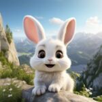 Image of an adorable rabbit exploring the vibrant forest environment in Forest Survival Simulator: Animal Evolution.