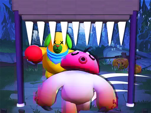 Image of mischievous little monsters eagerly taking on thrilling challenges in Halloween Monster Traffic.