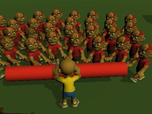 Image of a fearless character geared up to battle the awakened undead in Halloween Zombie Zone Clear.