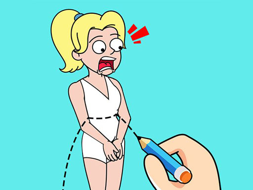 "Image of a playful girl, pencil in hand, tracing a whimsical dotted line—a dynamic scene capturing the essence of Draw Couple's puzzle-solving charm.