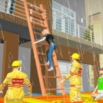 Image of fearless rescuers with helmets, orchestrating daring operations in the intense world of Rescue Master, exemplifying the heart-pounding excitement of the game.