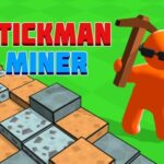 Image of Stickman geared up for a mining adventure with his trusty tool, ready to dig into the gaming excitement!