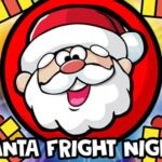 Image of Santa's cheerful face, radiating joy and excitement, inviting you to a festive gaming adventure in Santa Fright Night.