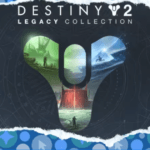 Image of the Destiny 2 Legacy Collection game cover, a captivating bundle of epic expansions and unforgettable adventures, now available for free on the Epic Games Store. Immerse yourself in the depths of the Throne World, harness the power of Stasis, and confront ancient evils in this thrilling sci-fi action RPG.