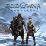 God of War Ragnarök poster featuring Kratos and Atreus.