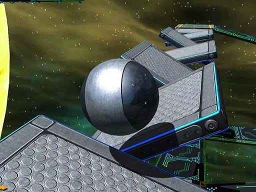 Image of a cosmic ball navigating challenging obstacles in the thrilling gaming universe of Insane Galaxy Ball 2024.