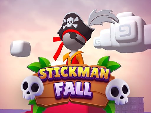 Image of Stickman channeling his inner pirate captain, ready for a high-seas adventure in Stickman Fall game.