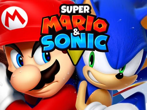 Image of Mario and Sonic, the dynamic duo in pixelated perfection, ready for an epic online gaming adventure.