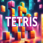 Image of an imaginary and vibrant Tetris gameplay, with colorful tetriminos cascading down the screen in a mesmerizing display of puzzle mastery.