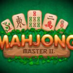 Image of a classic Mahjong tile fan arranged in a semi-circle on a green background.