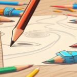 Image of a chaotic pencil sketch that's about to send a ball on a wild physics adventure.