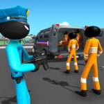 US Police Stickman Criminal Plane Transporter Game 3D Adventure