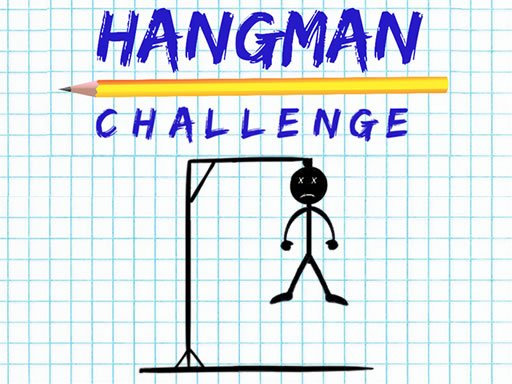 Image of Hangman Challenge gameplay against a squared paper background, blending classic fun with a hint of nostalgia.