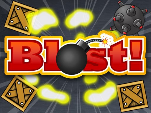 Image of explosive chaos with the word "Blast" creatively stylized using a bomb in the place of the letter "a."
