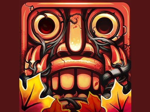 A colorful Temple Run 2 game icon featuring a determined explorer and a snarling monster ape.