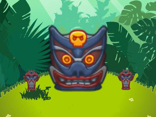 Image of a captivating tribal statue embraced by the untamed beauty of nature, representing the essence of the Tribal Zuma game.