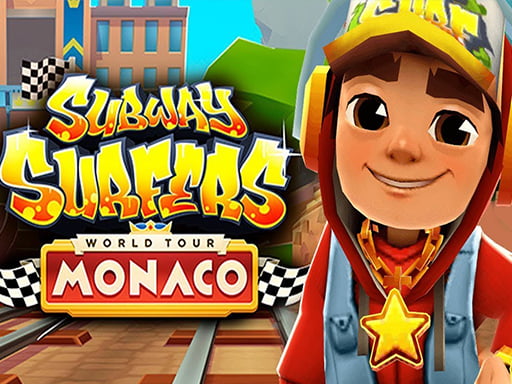 Image of a daring hooligan ready to sprint through the stunning streets of Monaco in Subway Surfer Monaco Game.