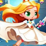Image of a courageous blonde princess eagerly awaiting her heroic rescue in the thrilling world of Rescue 2D Princes game.