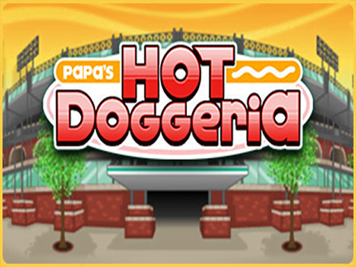 Image of a sizzling hot dog masterpiece, perfectly grilled and loaded with mouthwatering toppings at Papa's Hot Doggeria game.