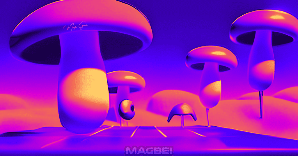 
Image of a mesmerizing 3D representation of an imaginary arcade game featuring enormous suspended mushrooms, exuding a vivid and captivating purple hue. This striking image is directly associated with the article section "20 Fun and Curious Facts about Arcade Games." Delve into a world of wonder and uncover fascinating trivia about arcade gaming. Immerse yourself in the extraordinary!