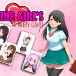 Image of a young Japanese woman surrounded by cards featuring other vibrant young women, capturing the essence of ANIME GIRLS MEMORY CARD game's allure and excitement.