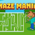 Image of a young man enjoying Maze Mania adventure amidst lush green nature, engaged in puzzle-solving fun.