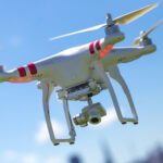 Image of a high-flying, lifelike drone navigating the limitless skies in the Real Drone Simulator Game.