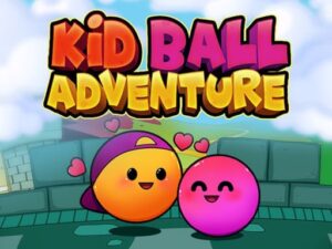 Image of Kid Ball Adventure's adorable protagonist, Kid Ball, affectionately bound to his love, embarking on an epic journey.