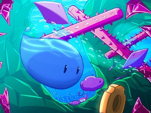 Image of Mini Swim: Adorable ocean creature geared up to gather coins beneath the waves.