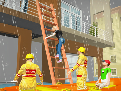 Image of fearless rescuers with helmets, orchestrating daring operations in the intense world of Rescue Master, exemplifying the heart-pounding excitement of the game.