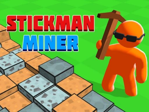 Image of Stickman geared up for a mining adventure with his trusty tool, ready to dig into the gaming excitement!
