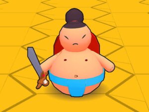 Image of a sumo warrior gearing up for a belly-bumping adventure in Sumo Battle! Game.