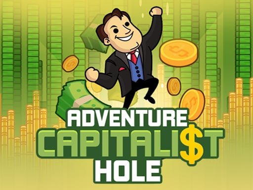 Image of a savvy businessman navigating the twists and turns of Adventure Capitalist Hole, the thrilling online game.